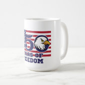 アメリカ国旗イーグルフリーダム250周年記念 コーヒーマグカップ (正面右)