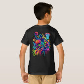 アメリカ国旗イーグル愛国主義 Tシャツ (裏面フル)