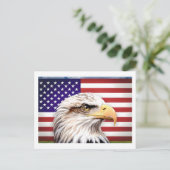 アメリカ国旗イーグル愛国米国はがき ポストカード (スタンド正面)