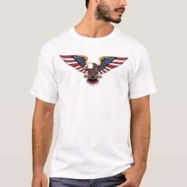 アメリカ国旗イーグルTシャツ | 愛国的なUSAハクトウワシ Tシャツ