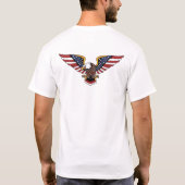 アメリカ国旗イーグルTシャツ | 愛国的なUSAハクトウワシ Tシャツ (裏面)