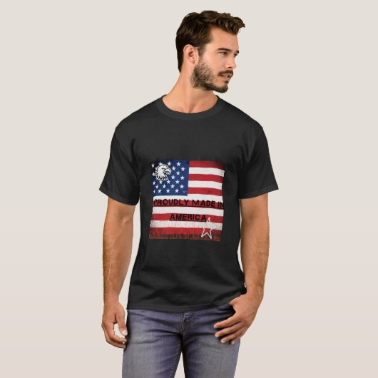 アメリカ国旗イーグルTシャツ Tシャツ (正面フル)