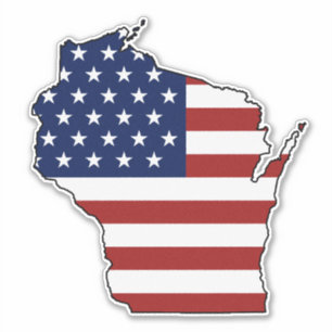 アメリカ国旗ウィスコンシン シール