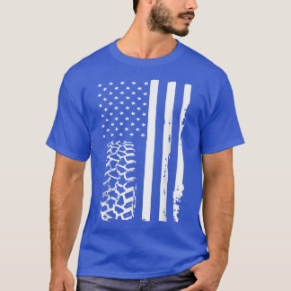 アメリカ国旗オフロードトラック4x4ムディン4輪車4 tシャツ