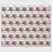 アメリカ国旗オンホープタイポグラフィ ラッピングペーパー (フラット)