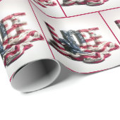 アメリカ国旗オンホープタイポグラフィ ラッピングペーパー (ロールコーナー)