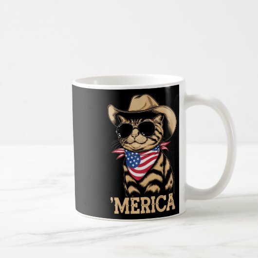 アメリカ国旗カウボーイサングラス コーヒーマグカップ (右)