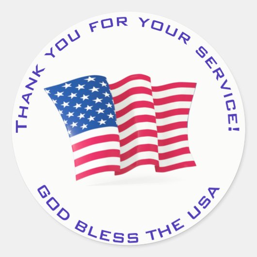 アメリカ国旗カスタマイズあなた自身の文字 ラウンドシール (正面)