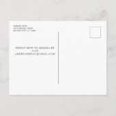 アメリカ国旗カスタムの写真軍隊誕生日パーティー インビテーションポストカード (裏面)