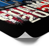 アメリカ国旗カナダ国旗のフリーダムConvoy 2022 ポスター (角)