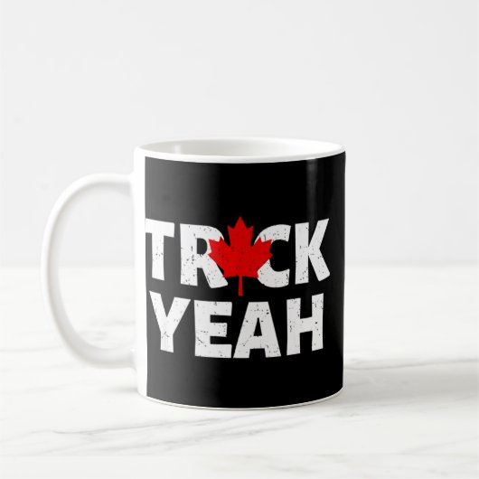 アメリカ国旗カナダ国旗の自由Convoy 2022 Truc コーヒーマグカップ (左)