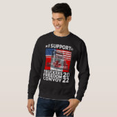 アメリカ国旗カナダ国旗の自由Convoy 2022 Truc スウェットシャツ (正面フル)
