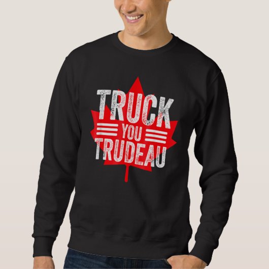 アメリカ国旗カナダ国旗の自由Convoy 2022 TRUC スウェットシャツ (正面)