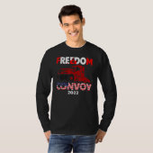 アメリカ国旗カナダ国旗の自由Convoy 2022 Truc Tシャツ (正面フル)