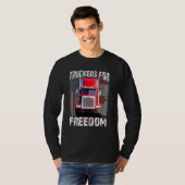 アメリカ国旗カナダ国旗の自由Convoy 2022 Truc Tシャツ (正面フル)