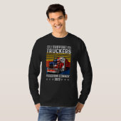 アメリカ国旗カナダ国旗の自由Convoy 2022 Truc Tシャツ (正面フル)