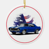 アメリカ国旗カマロ セラミックオーナメント (正面)