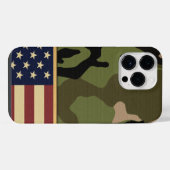 アメリカ国旗カモフラージュ iPhoneケース (裏面横)