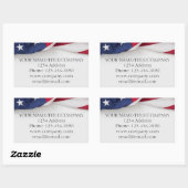 アメリカ国旗カンパニー名 長方形シール (シート)