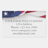 アメリカ国旗カンパニー名 長方形シール (正面)