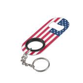 アメリカ国旗キーチェーンボトルオープナーUSA キーホルダー栓抜き (裏面アングル)