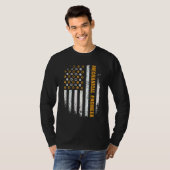 アメリカ国旗ギア コグ 機械エンジニア Tシャツ (正面フル)