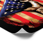 アメリカ国旗クロスイエズハンドプライドクリスチャン ポスター (角)