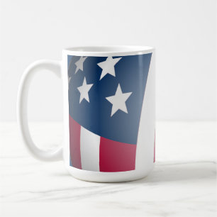 アメリカ国旗クールの星とストライプ コーヒーマグカップ