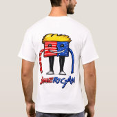 アメリカ国旗グラフィック メンズファッション Tシャツ (裏面)