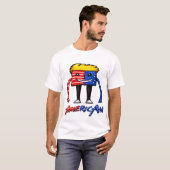アメリカ国旗グラフィック メンズファッション Tシャツ (正面フル)