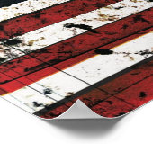 アメリカ国旗グランジの絵を描ポスター ポスター (角)