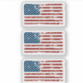 アメリカ国旗グランジセット3点 シール (正面)
