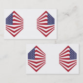 アメリカ国旗コーナービジネスカード 名刺 (正面/裏面)