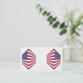 アメリカ国旗コーナービジネスカード 名刺 (スタンド正面)