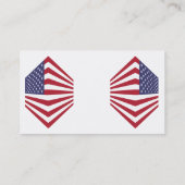 アメリカ国旗コーナービジネスカード 名刺 (裏面)