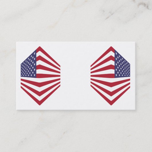 アメリカ国旗コーナービジネスカード 名刺 (正面)