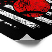 アメリカ国旗サッカーUSA愛国的なスポーツ愛好家C ポスター (角)