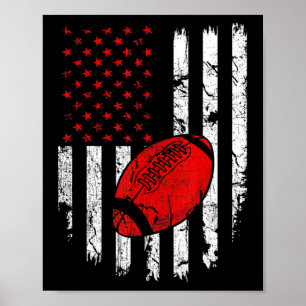 アメリカ国旗サッカーUSA愛国的なスポーツ愛好家C ポスター