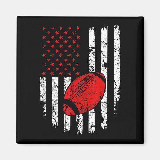 アメリカ国旗サッカーUSA愛国的なスポーツ愛好家C マグネット (正面)