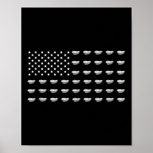 アメリカ国旗サツマイモ USA 愛国主義 愛国者  ポスター (正面)