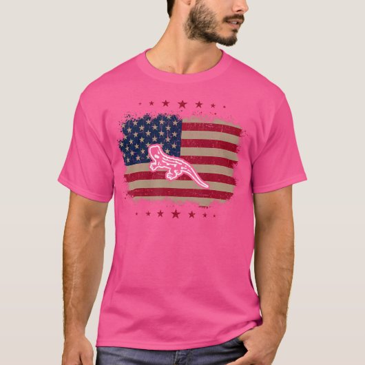 アメリカ国旗サラマンダー Tシャツ (正面)