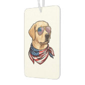 アメリカ国旗サングラスバンダナ犬 カーエアーフレッシュナー (左)
