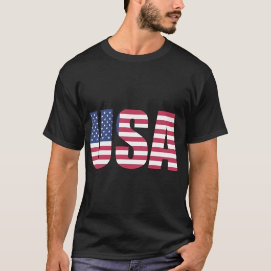 アメリカ国旗シャツ - 星条旗 アメリカの誇り Tシャツ (正面)