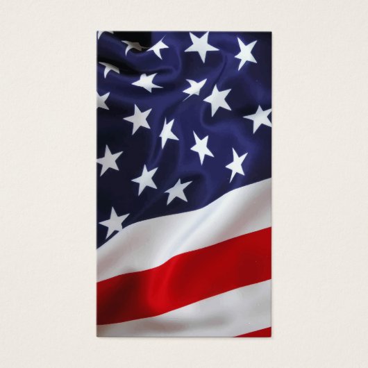 アメリカ国旗シンプル祈りの言葉記念葬式カード (正面)