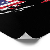 アメリカ国旗ジェットスキー メンズ レディース スキーヤー ポスター (角)