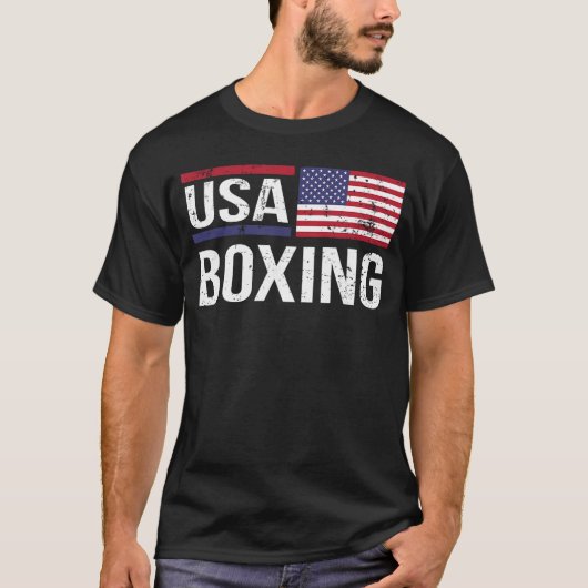 アメリカ国旗ジムスパーリング練習アマチュア Tシャツ (正面)