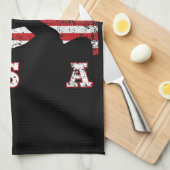 アメリカ国旗スイミングUSAギフトスイムチームプレミアム キッチンタオル (四つ折り)