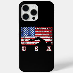 アメリカ国旗スイミングUSAギフトスイムチームプレミアム iPhone 15 PRO MAXケース