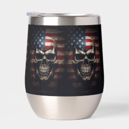 アメリカ国旗スカル