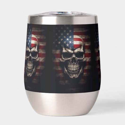 アメリカ国旗スカル (正面)